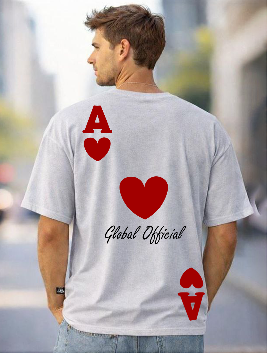 T-SHIRT GLOBAL BRAND ART. ASSO - GRIGIO PERLA