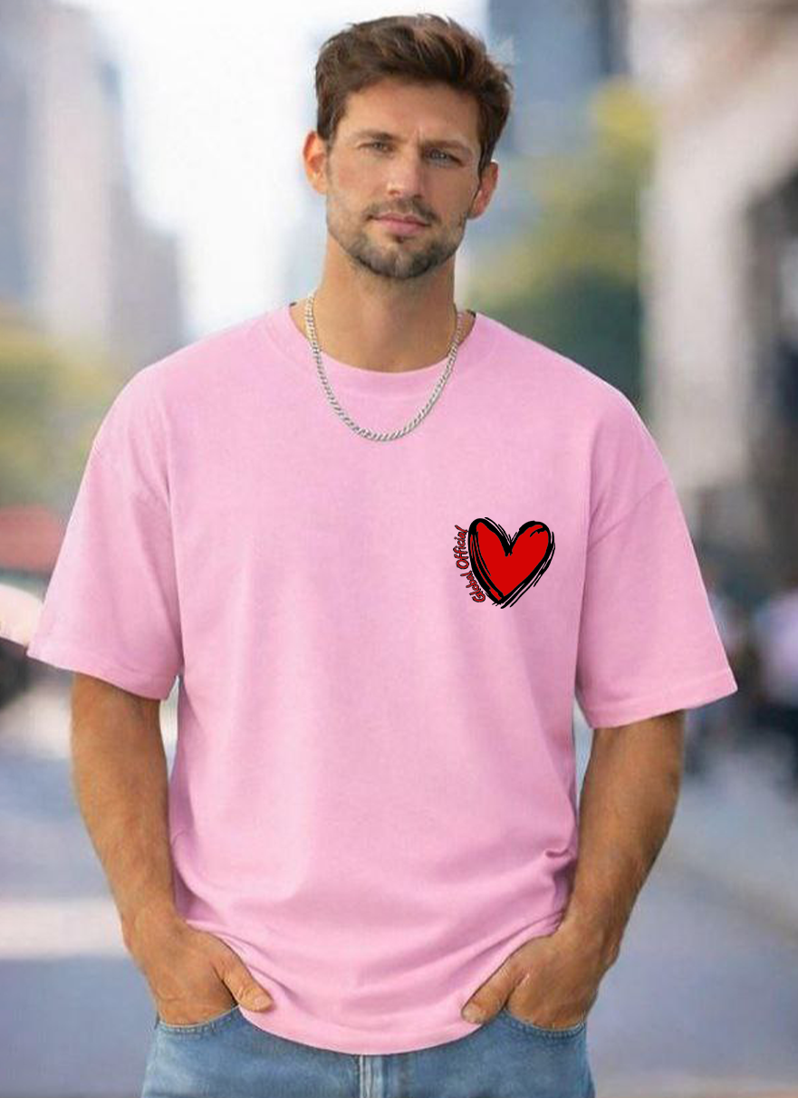 T-SHIRT GLOBAL BRAND ART. BIG HEART - ROSA