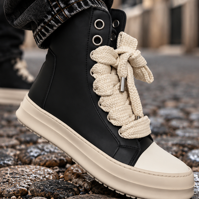 SNEAKERS NERA MODELLO RICK OWEN PASSANTE STRETTO