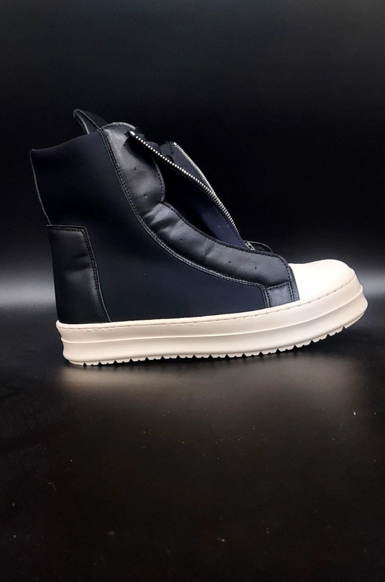 SNEAKERS ALTA CON ZIP MOD. R*CK OW GLOBAL OFFICIAL - NERO