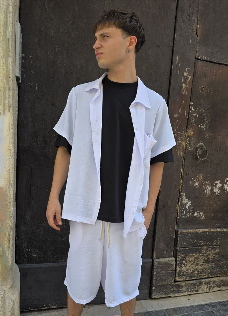 COMPLETO GLOBAL BRAND RICAMATO - BIANCO