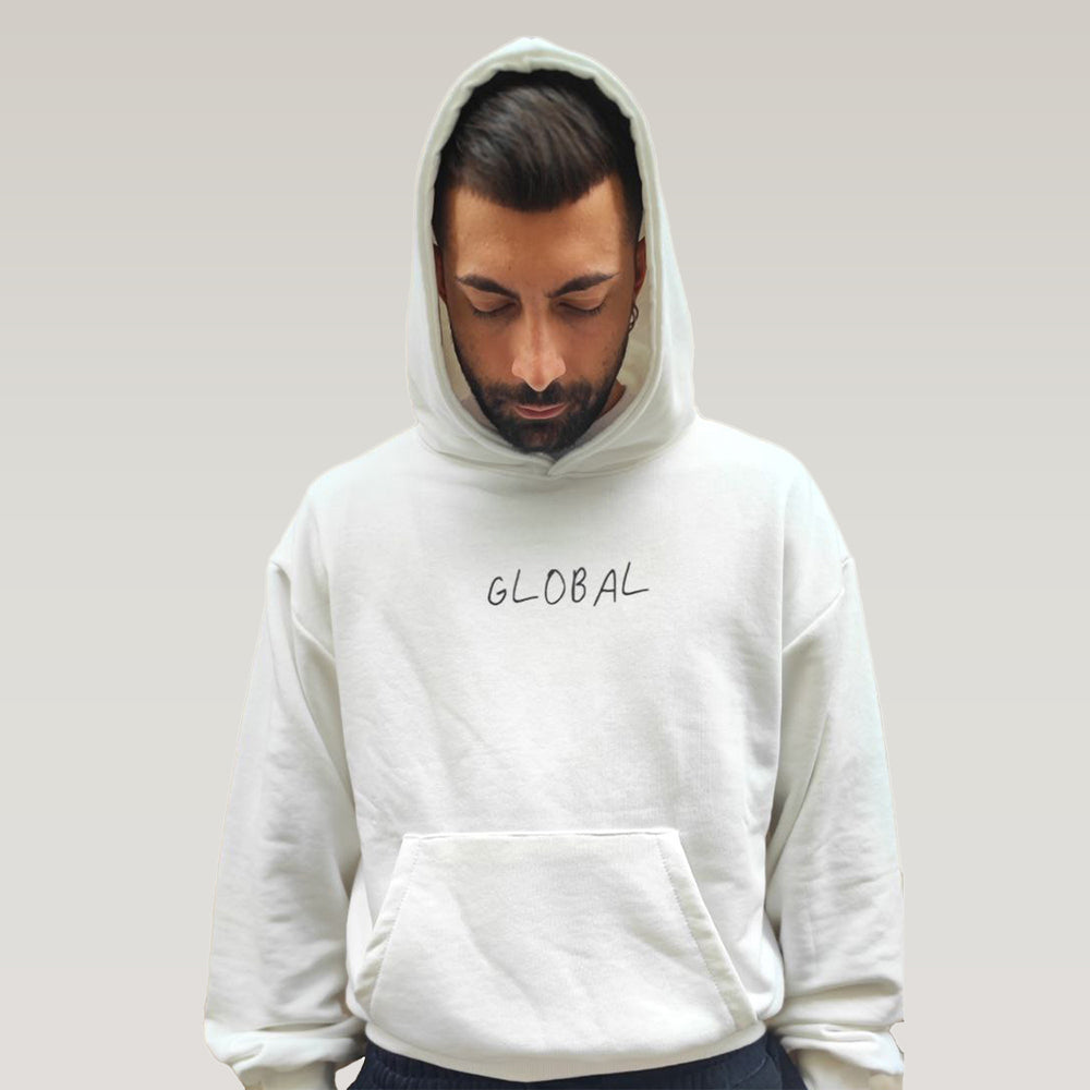 Felpa cropped Writer - Bianco