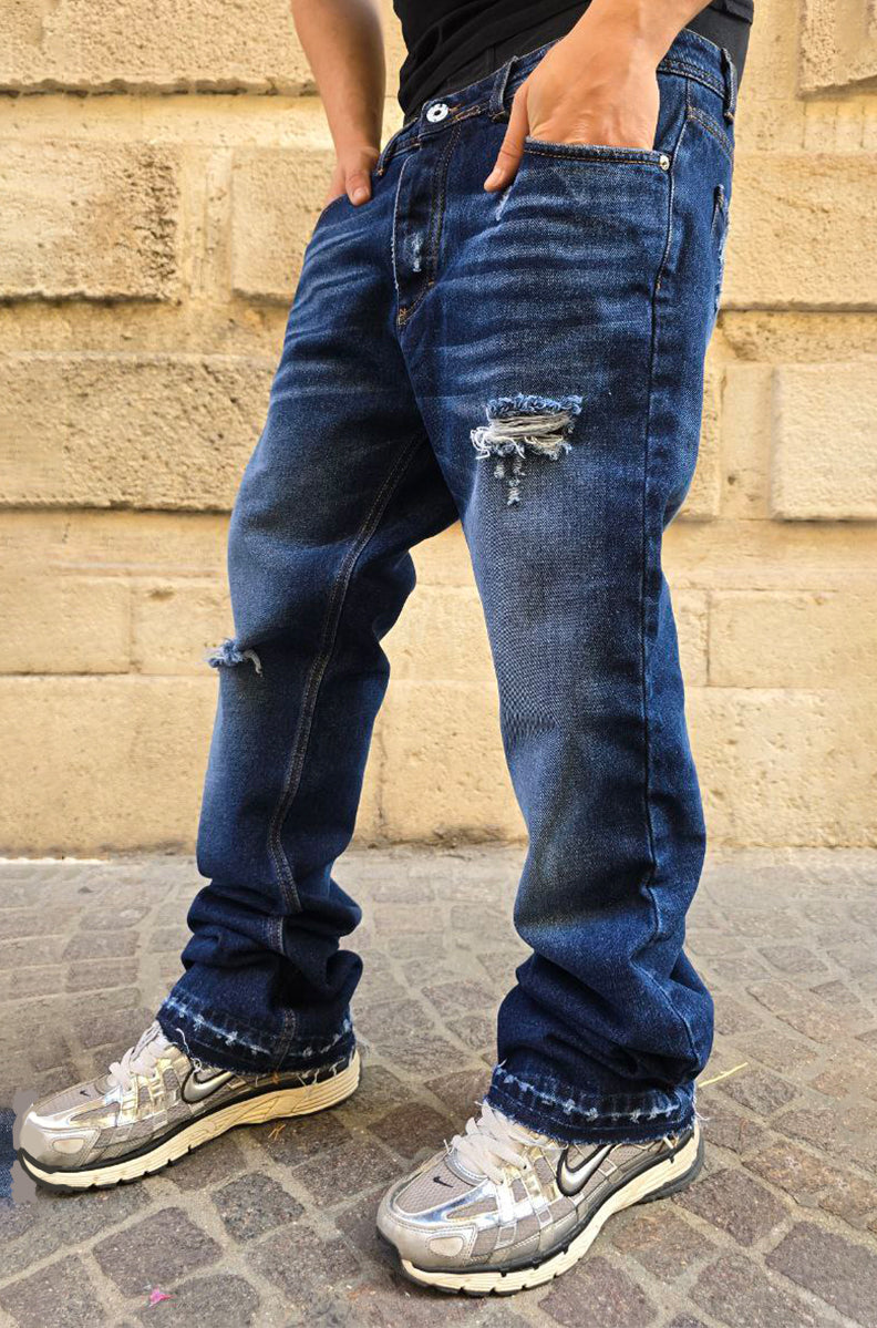 DENIM FLARED GLOBAL BRAND COD. STONE BLITZ - SCURO