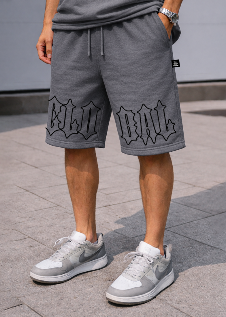 PANTALONCINO GLOBAL BRAND WRITE GOTH - FERRO