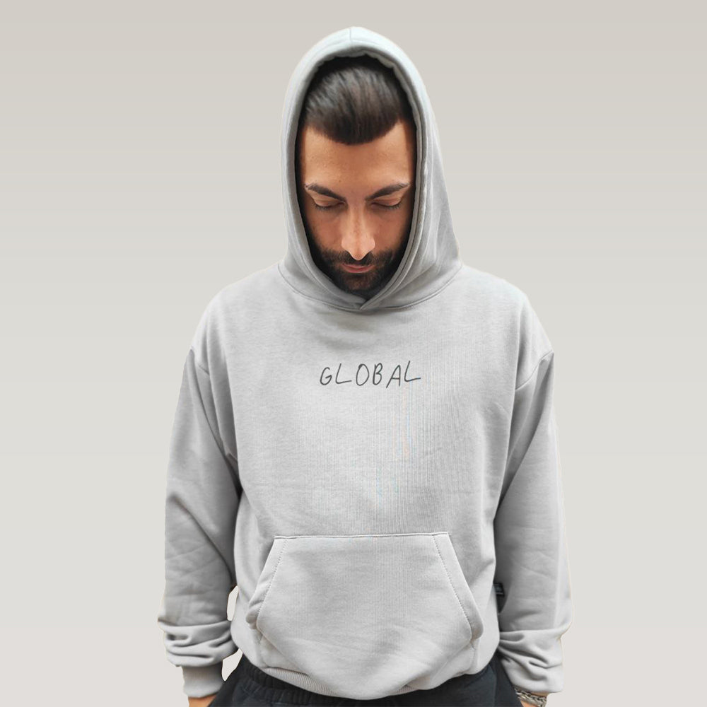 Felpa cropped Writer - Grigio/Nero