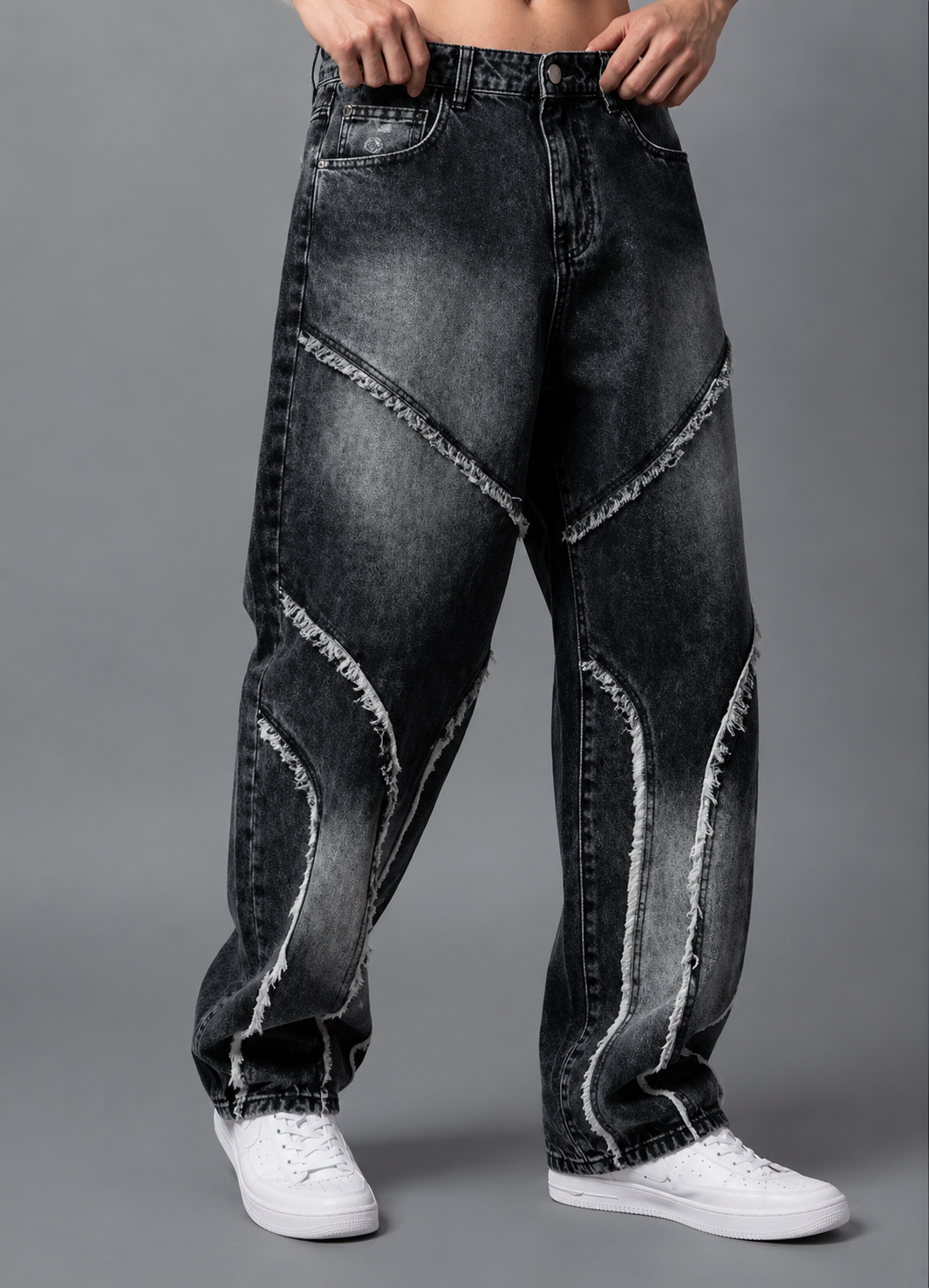 JEANS BAGGY NERO - ART. AD8852K