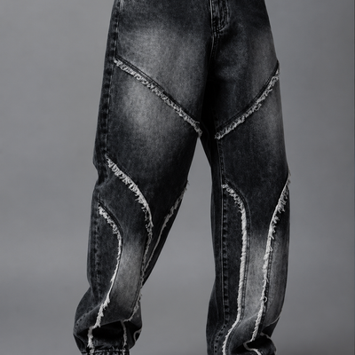 JEANS BAGGY NERO - ART. AD8852K