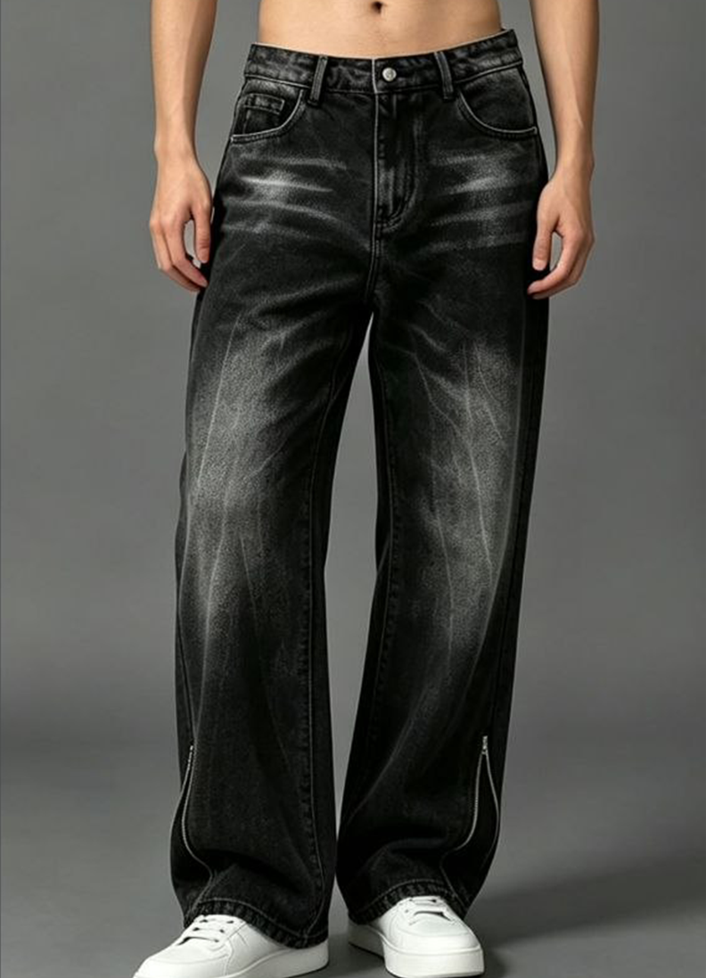 JEANS BAGGY NERO - ART. AD8846X