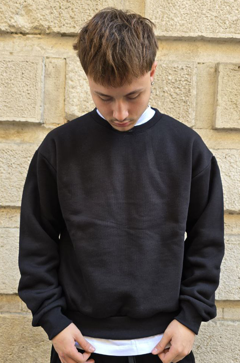 GIROCOLLO COTONE 500GSM GLOBAL BRAND MOD. DIAGONALE - NERO